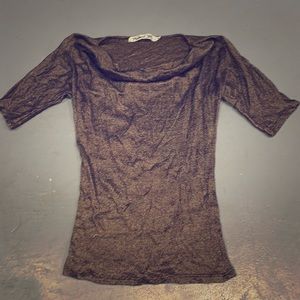 Chocolate Michael Stars scoop neck top